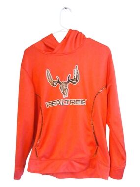 Realtree Men's Orange Hooded Pullover Sweatshirt